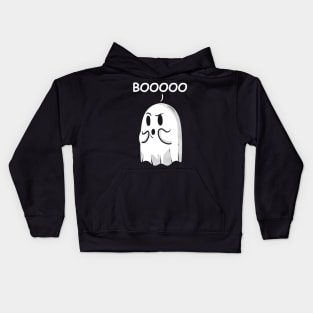 Boo Booooo Says The Ghost On Halloween Kids Hoodie
